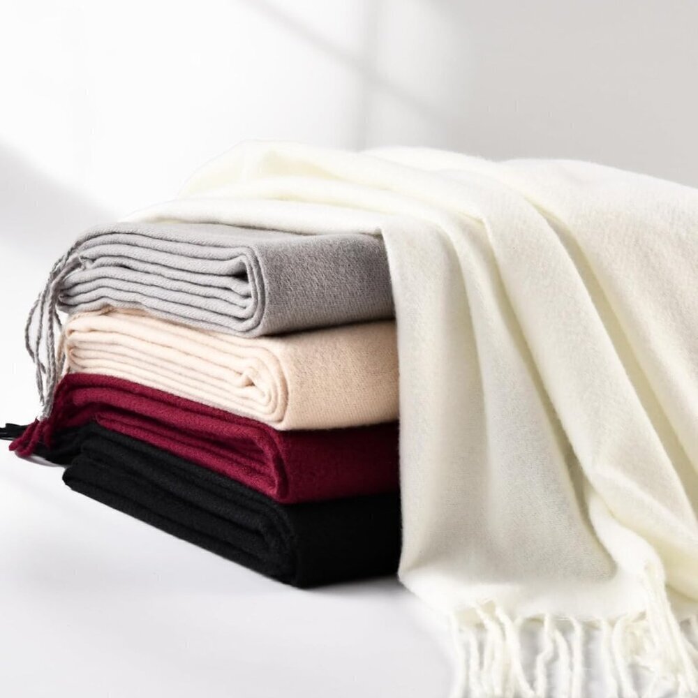 Women’s Cashmere-Like Acrylic Scarf Large Warm Wrap Shawl for Winter - Picture 5 of 7